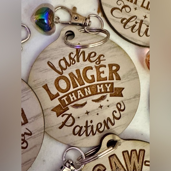 Hand crafted Wood Engraved Keychains buyers choice of 1 - Picture 3 of 8